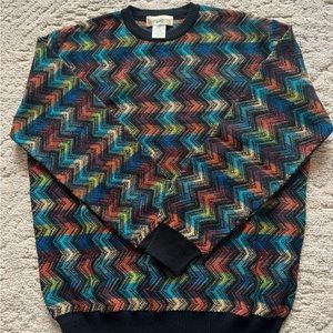Travel Smith zigzag pattern crew neck sweater